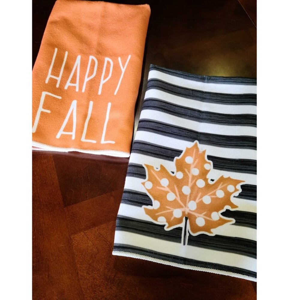 Fall Kitchen Towels Set Thanksgiving Halloween Decor Autumn Holiday Decoration